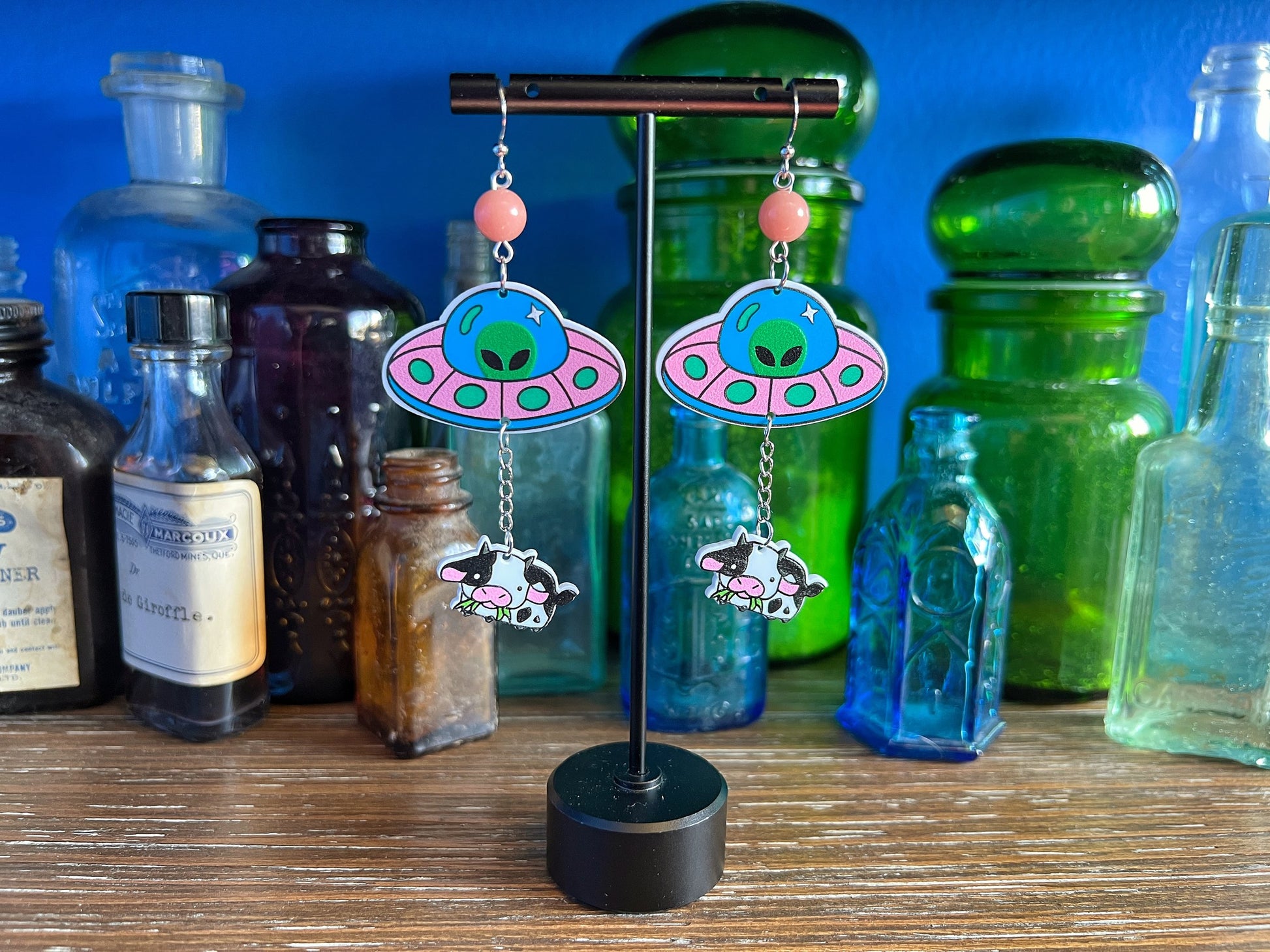 Boucles d'oreilles bouchons d'oreille Alien Abduction – Mignonnes, originales et prêtes à décoller 