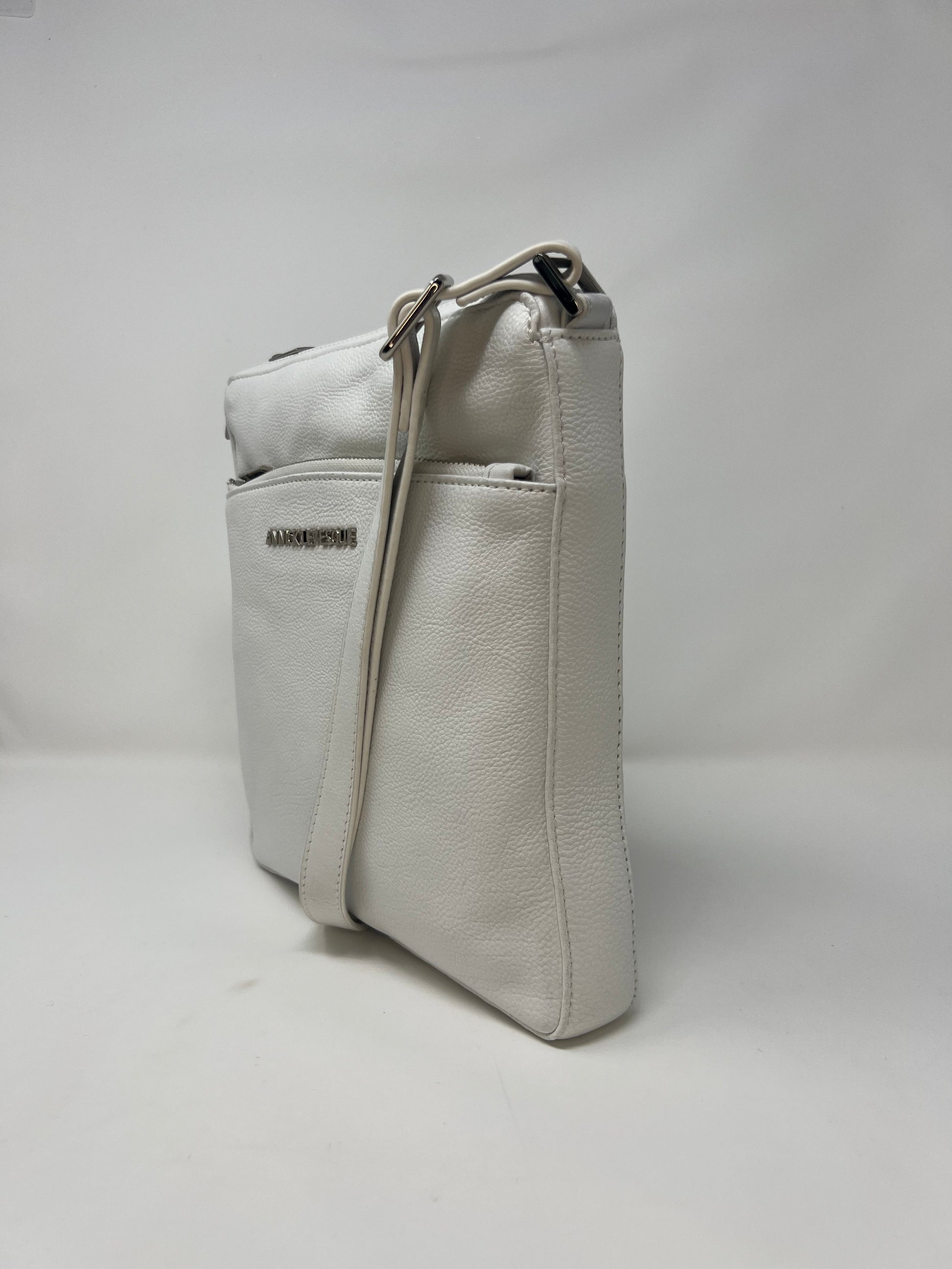 Sac à Bandoulière / Sacoche en cuir Blanc, Gisèle