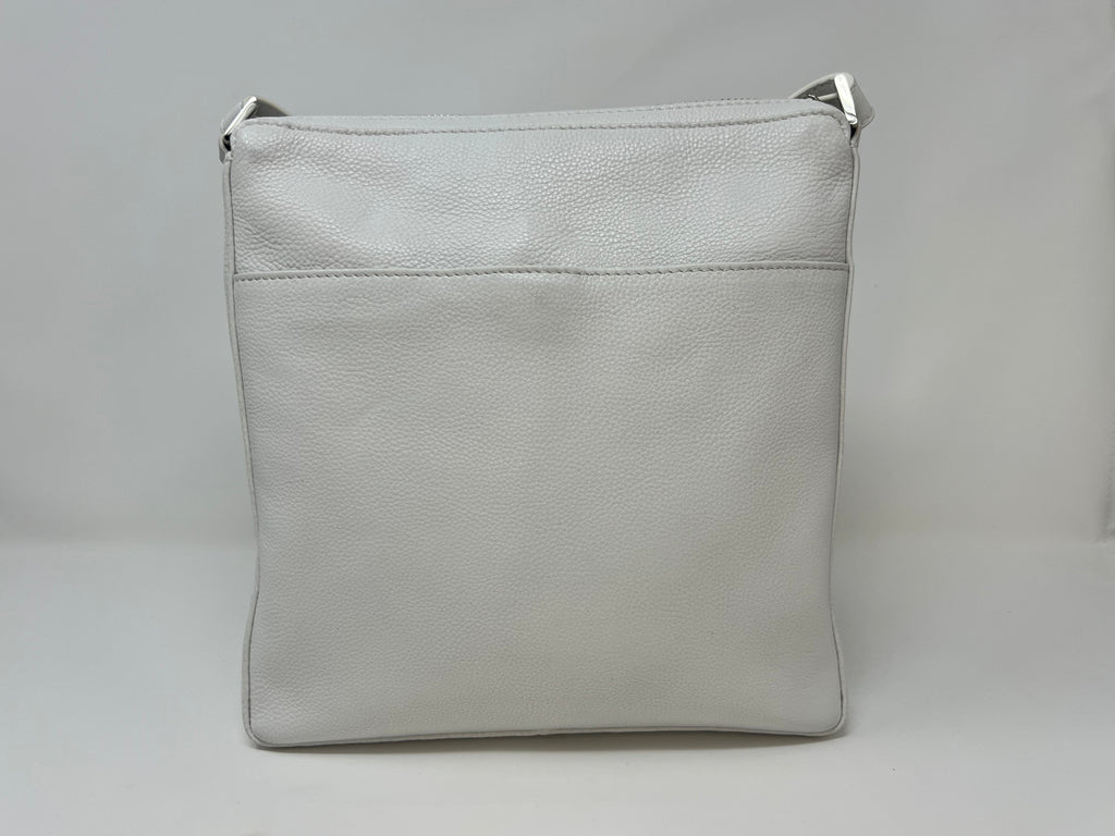 Sac à Bandoulière / Sacoche en cuir Blanc, Gisèle