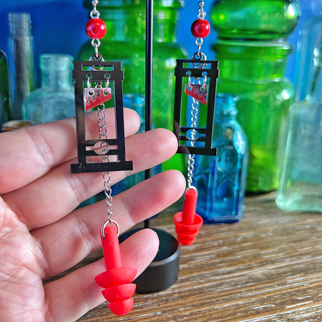 Guillotine Earplug Earrings – Bold Style with Built-In Sensory Support