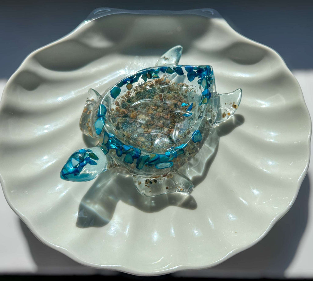 Plateau Tortue - Coastal Treasures Plateau Tortue avec Coquillage en Nacre