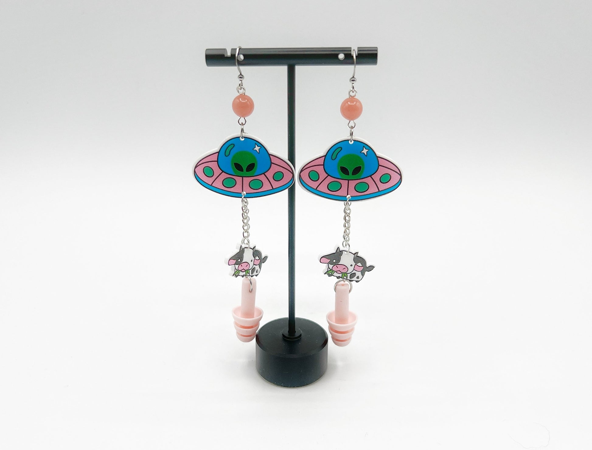 Boucles d'oreilles bouchons d'oreille Alien Abduction – Mignonnes, originales et prêtes à décoller 
