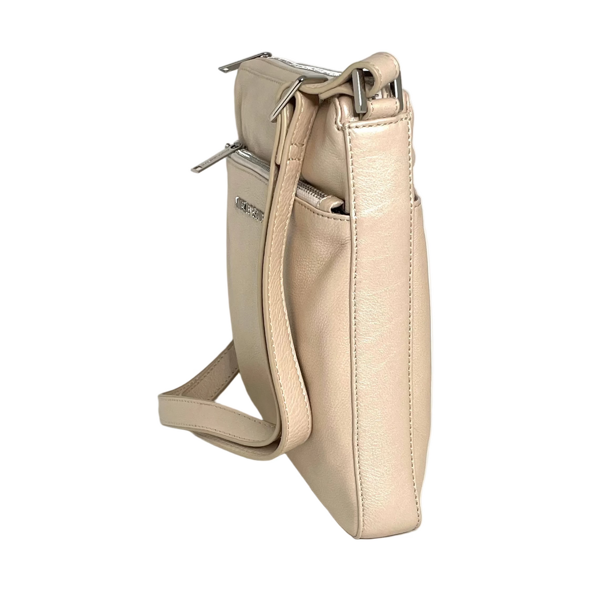Champagne Leather Shoulder Bag | Gisèle