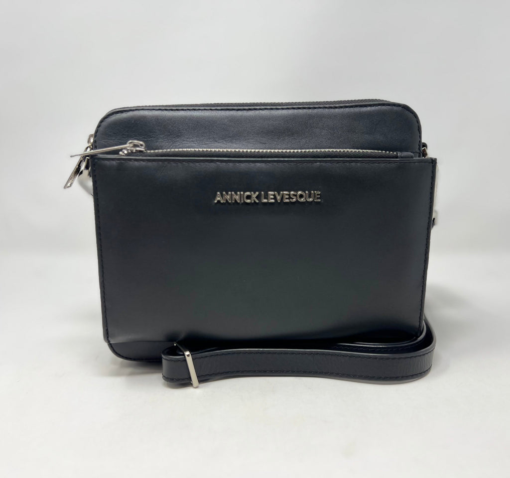 Small Shoulder Bag with Detachable Card Holder, Black | Kennedi