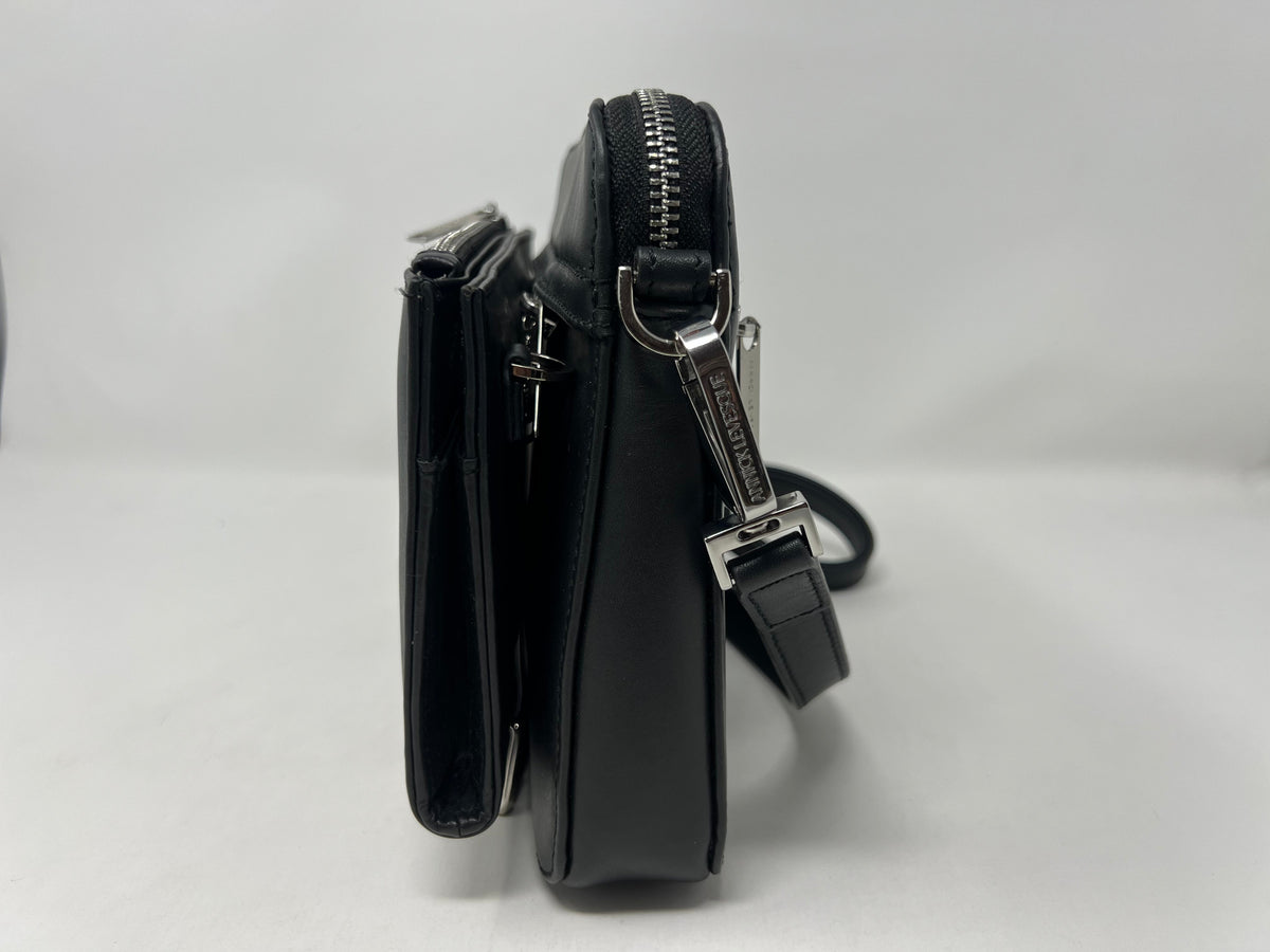 Small Shoulder Bag with Detachable Card Holder, Black | Kennedi