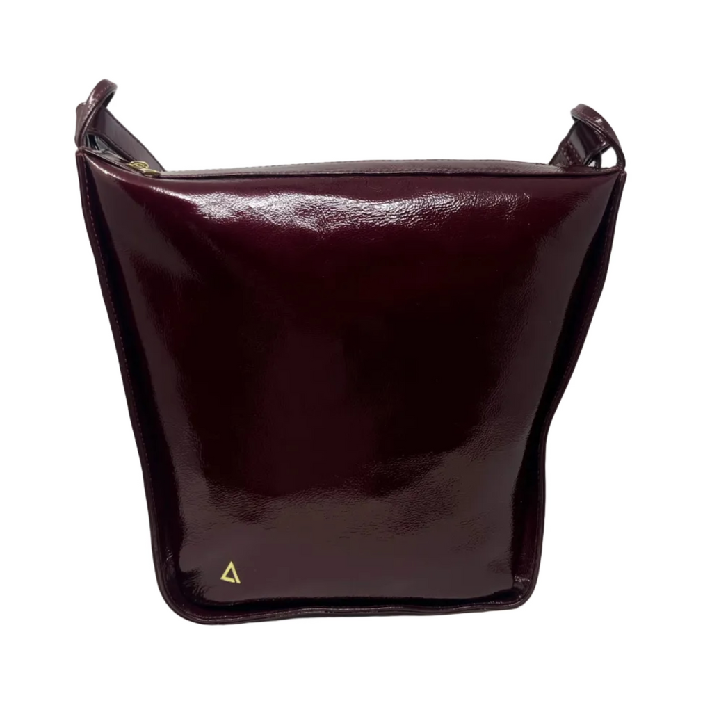 Burgundy Patent Leather Crossbody Bag | Julie