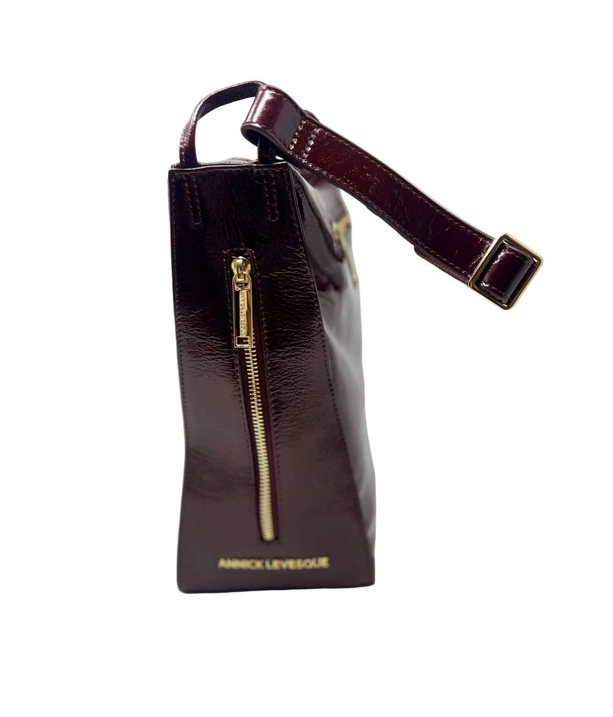 Burgundy Patent Leather Crossbody Bag | Julie