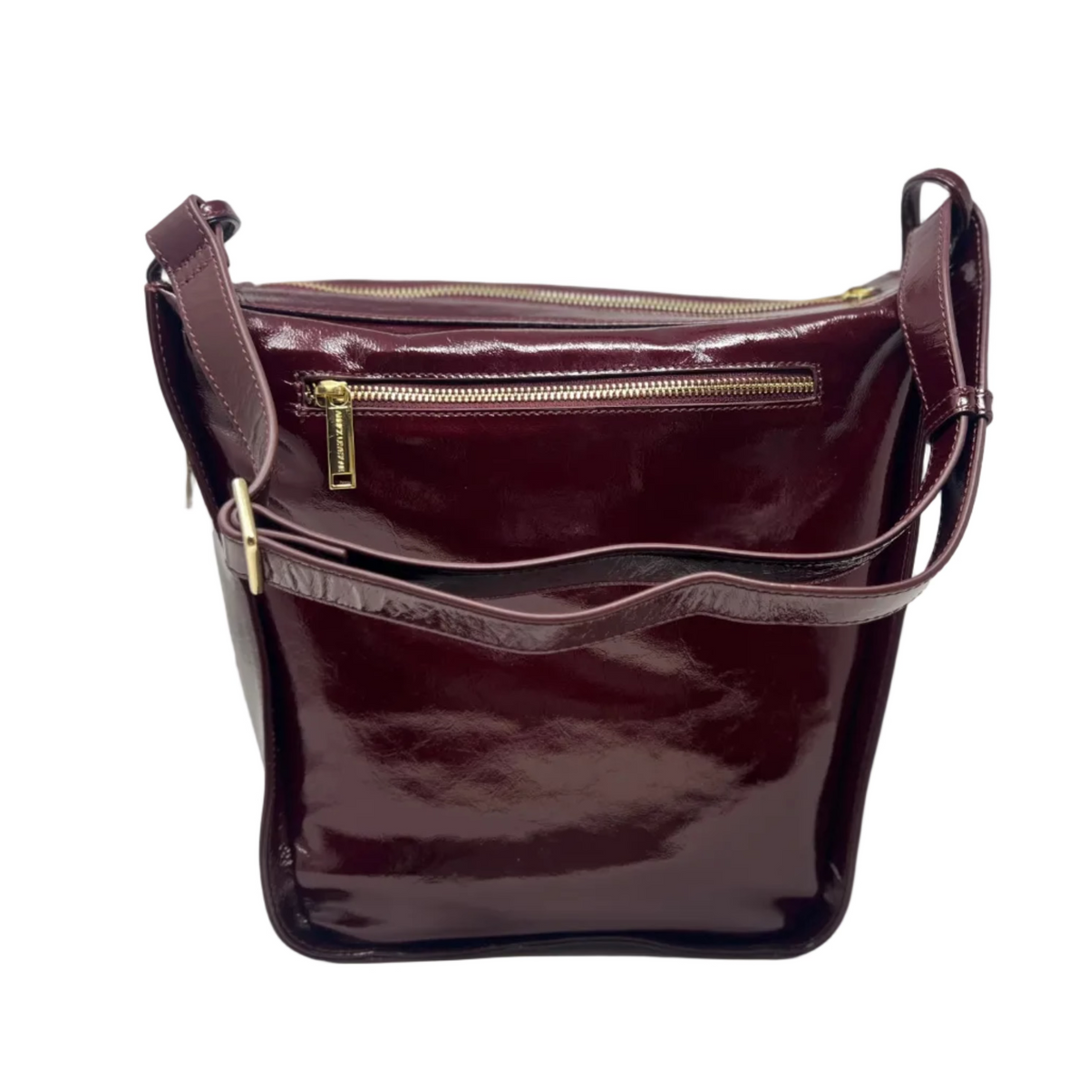 Burgundy Patent Leather Crossbody Bag | Julie
