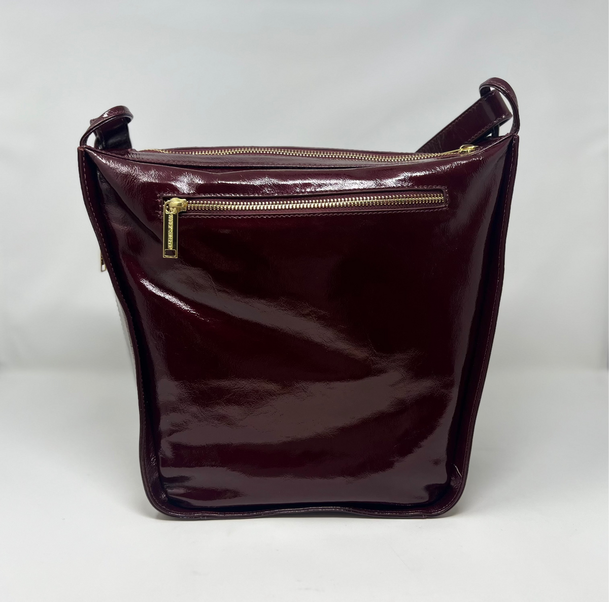Burgundy Patent Leather Crossbody Bag | Julie