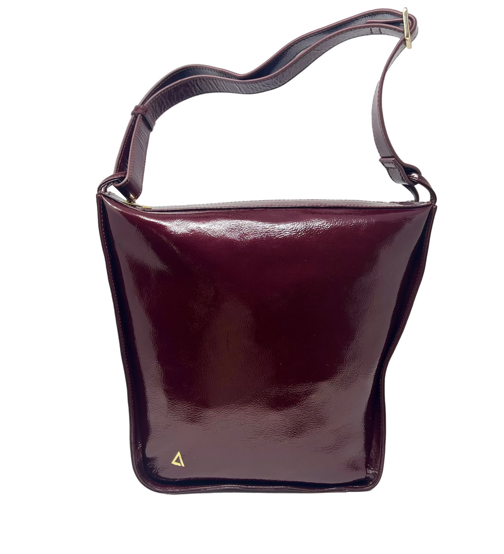 Burgundy Patent Leather Crossbody Bag | Julie