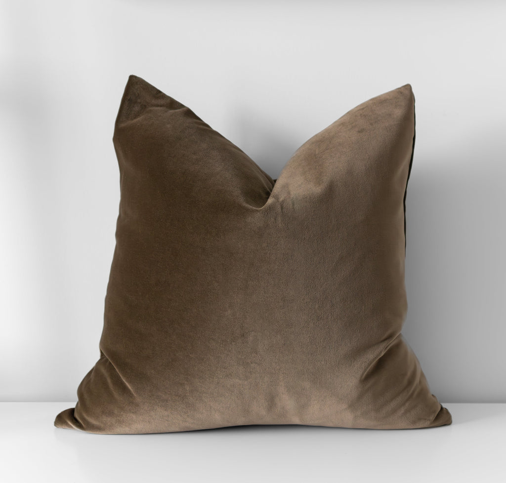 Olive | Housse de coussin en velours 