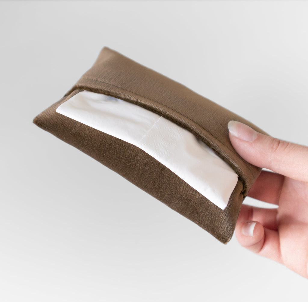 Porte-mouchoirs en tissu | Format de poche (petit) | Olive 