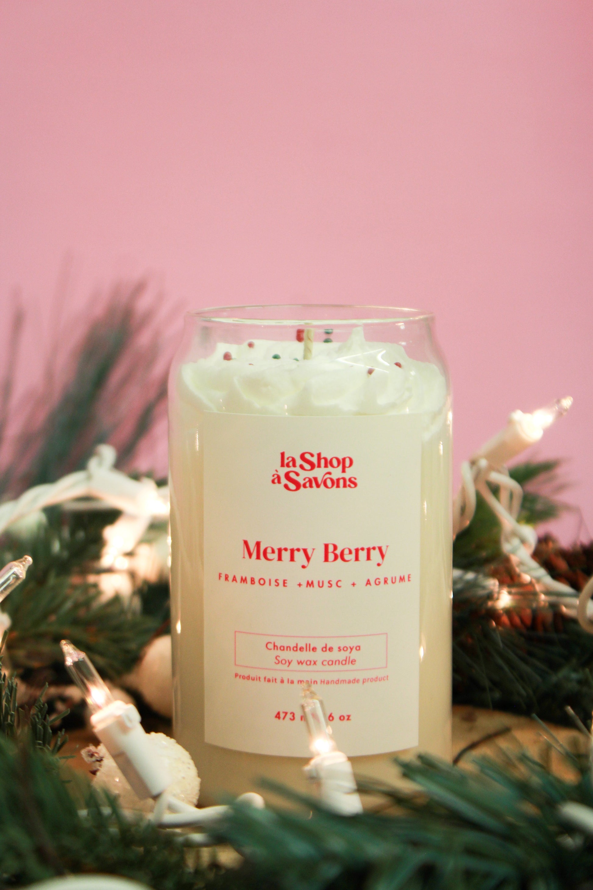 16 oz Soy Candle - Merry Berry