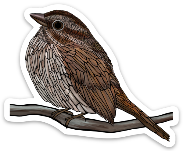 Autocollant vinyle - Chant du moineau
