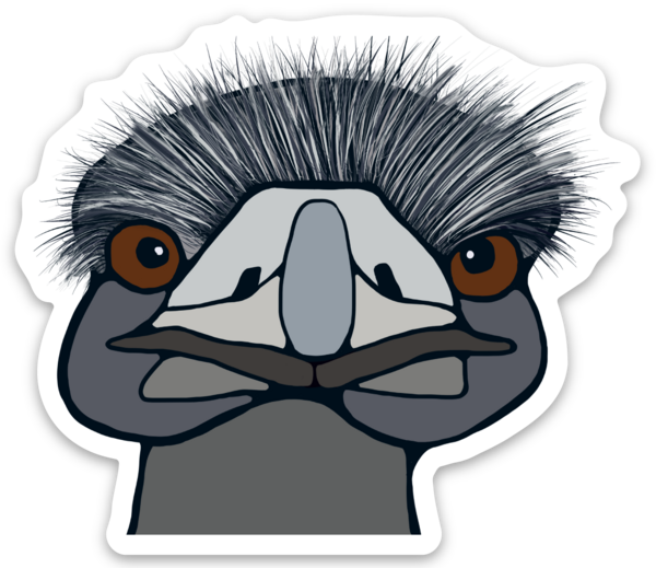 Autocollant vinyle - Émeu