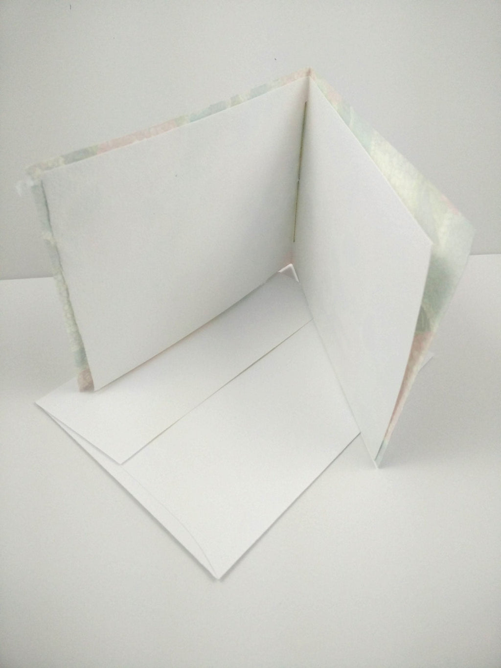 Handsewn Chiyogami Cotton Rag Blank Card | Spring Blossoms