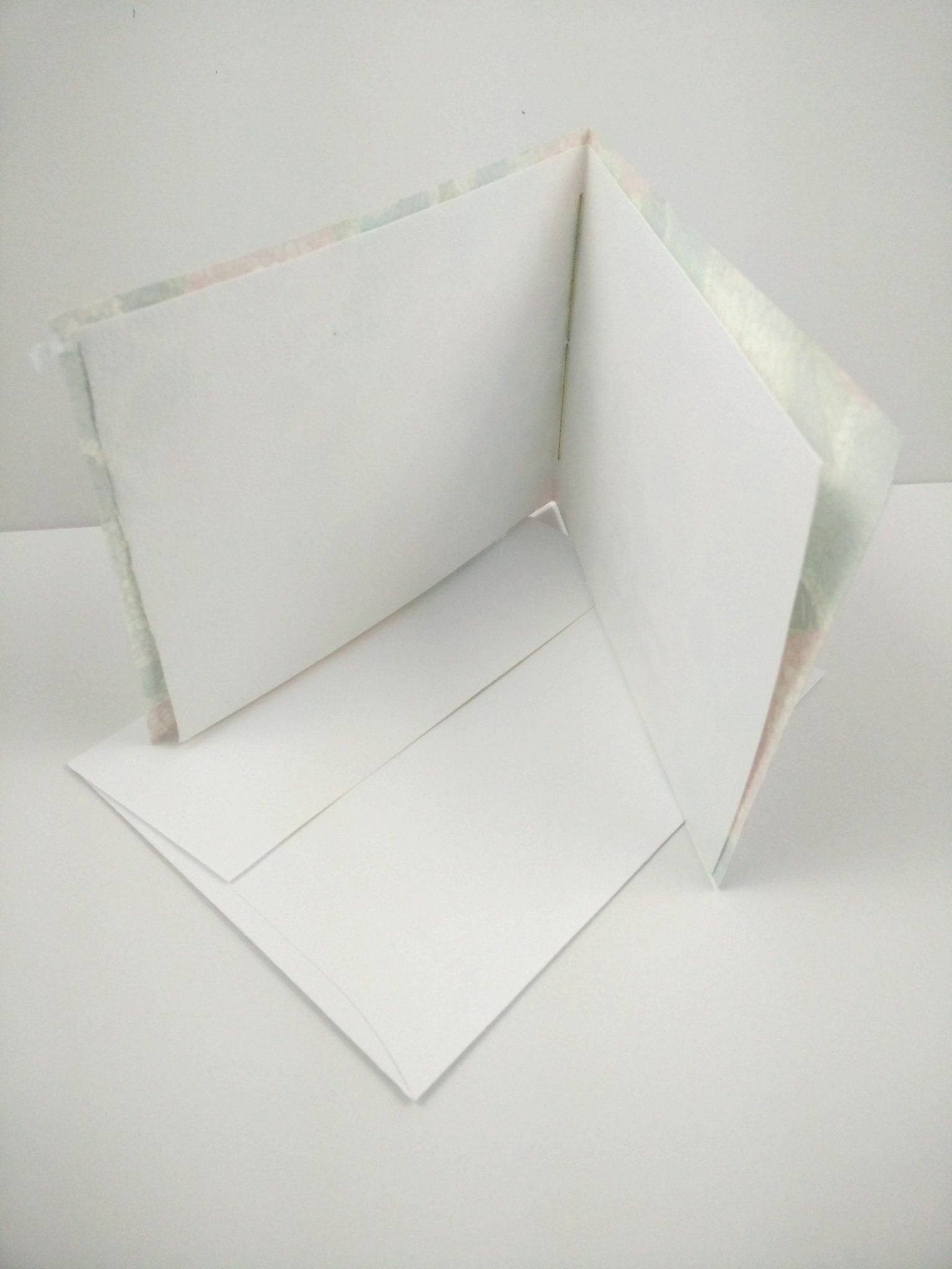 Handsewn Chiyogami Cotton Rag Blank Card | Spring Blossoms