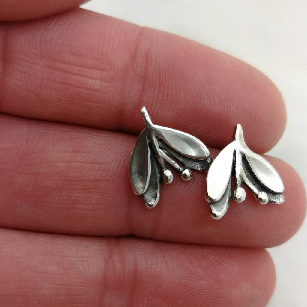 Kiss Under the Mistletoe Stud Earrings