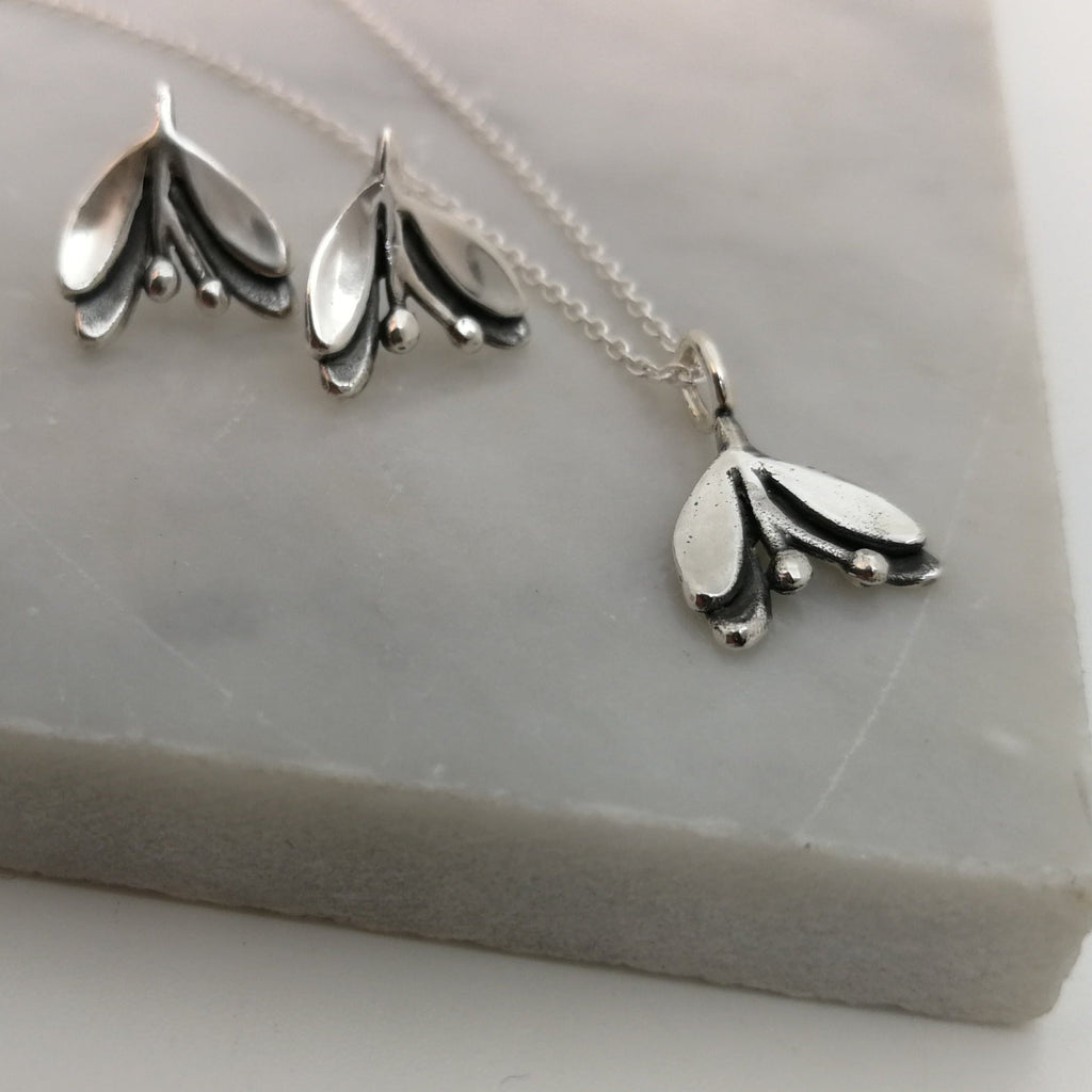 Kiss Under the Mistletoe Stud Earrings
