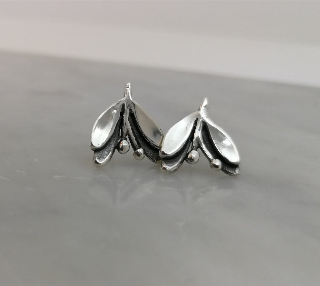 Kiss Under the Mistletoe Stud Earrings