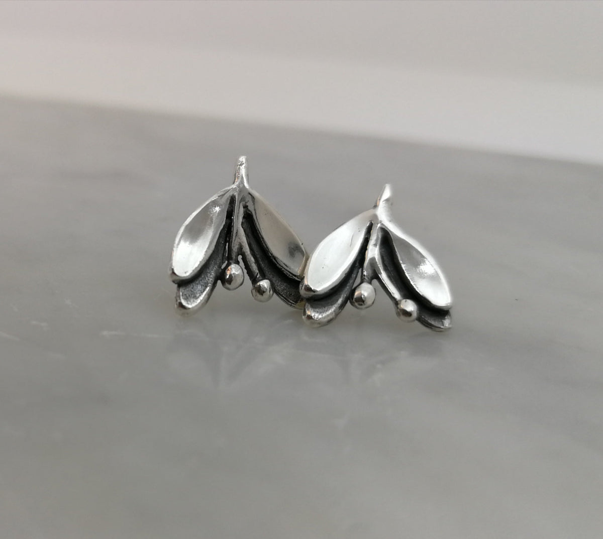 Kiss Under the Mistletoe Stud Earrings