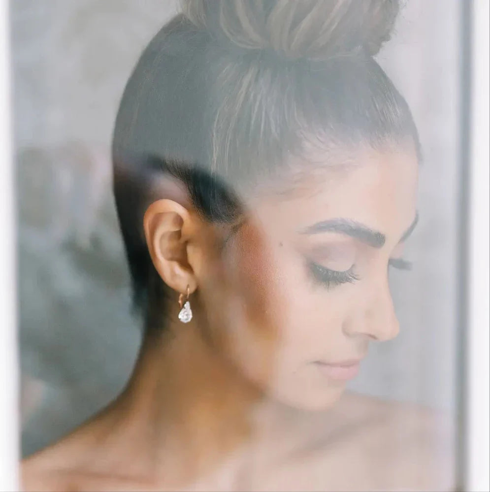 SARA Crystal Pear Drop Earrings