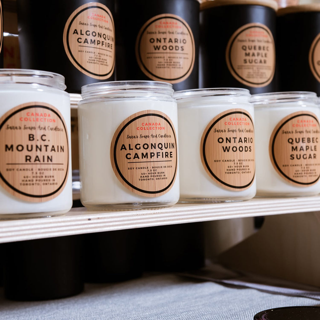 Ontario Woods:  wood wick soy candle 8oz