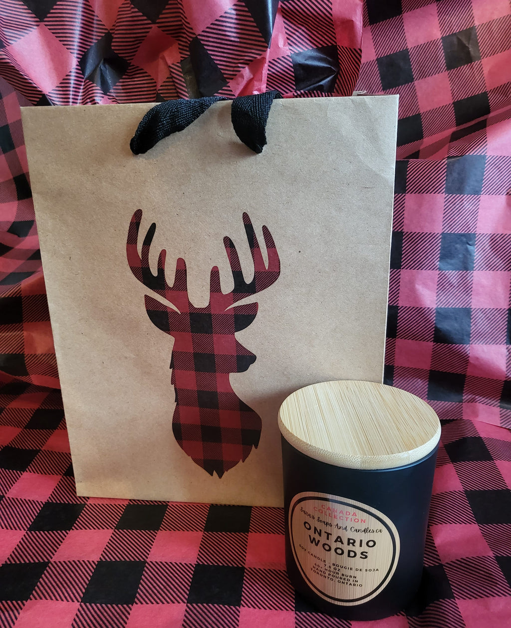 Ontario Woods:  wood wick soy candle 8oz