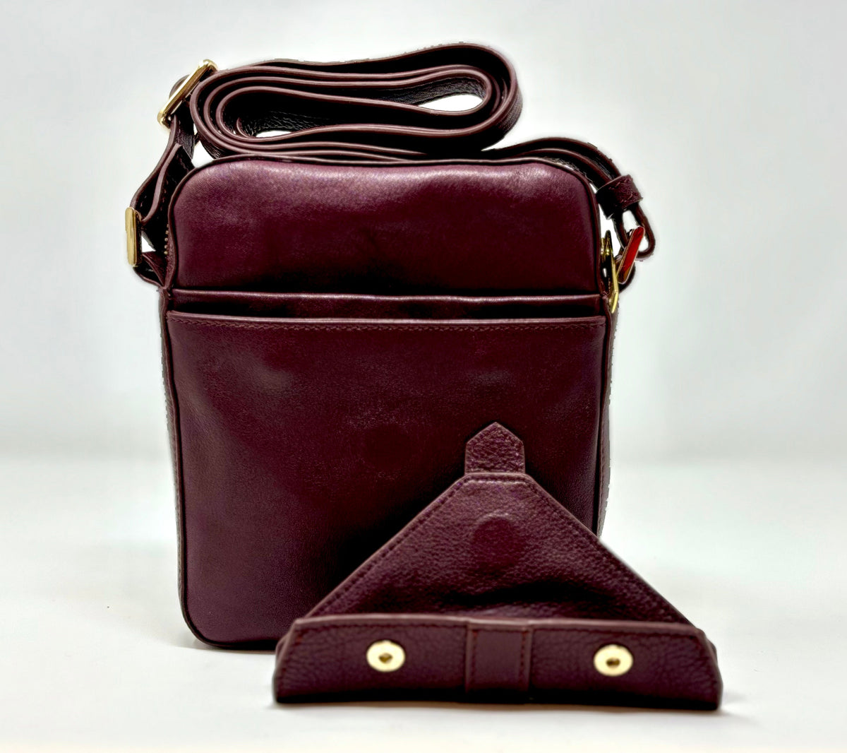 Small Burgundy Patent Leather Bag — Nadine - PREORDER