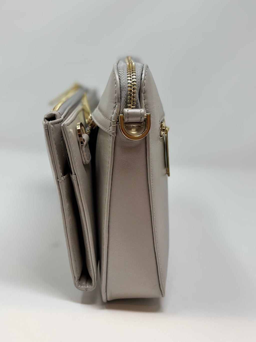 Petit Sac bandouillère 2 en 1 avec porte carte détachable en Cuir Pearl , Kennedi
