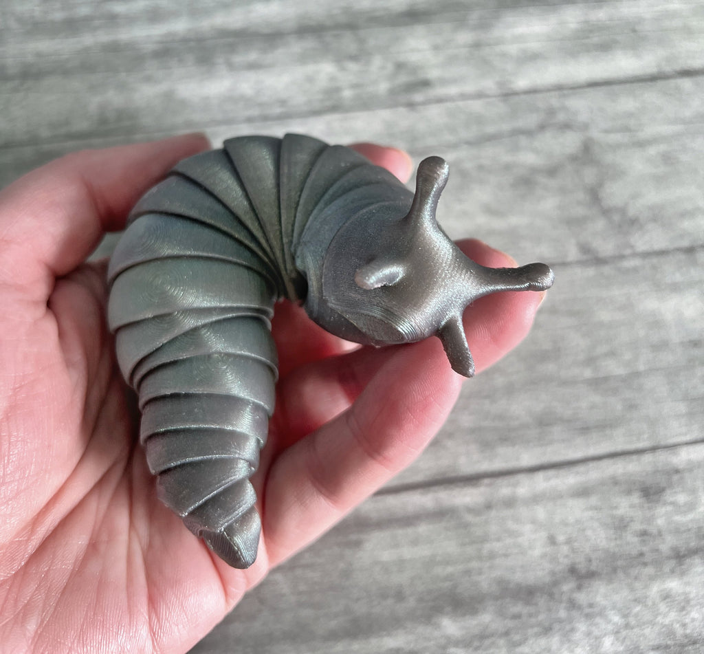Super Satisfying 3d printed fidget slug and stim toy