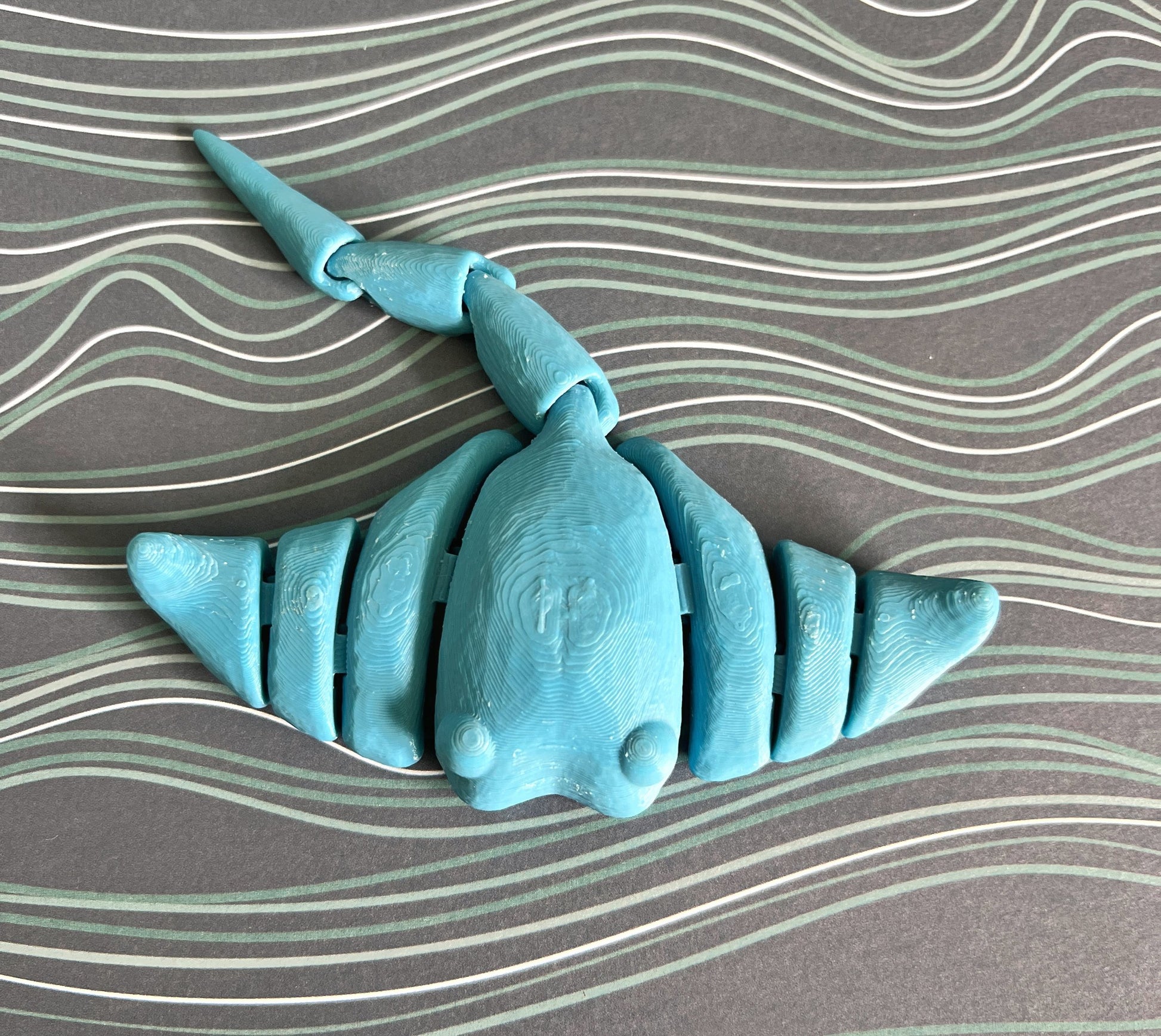 Adorable Articulated Manta Ray Fidget and Stil Toy