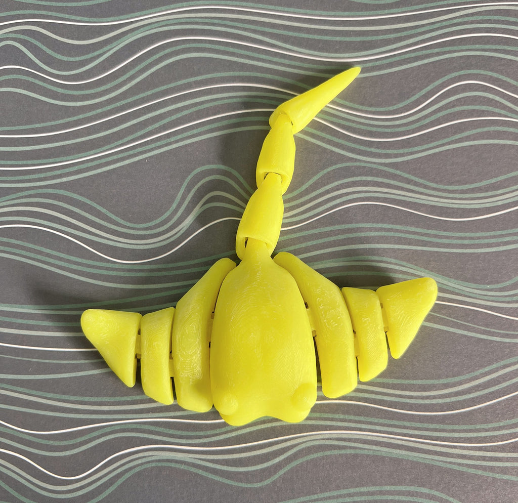 Adorable Articulated Manta Ray Fidget and Stil Toy