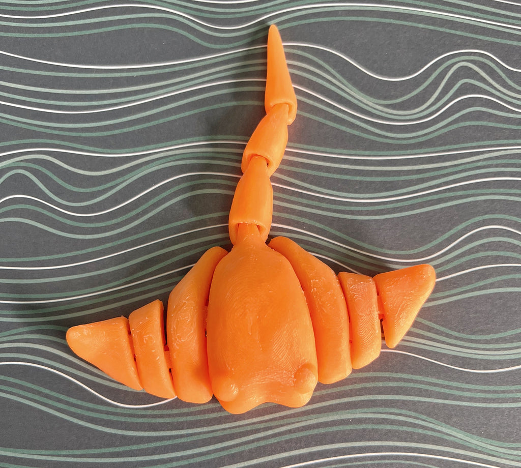 Adorable Articulated Manta Ray Fidget and Stil Toy