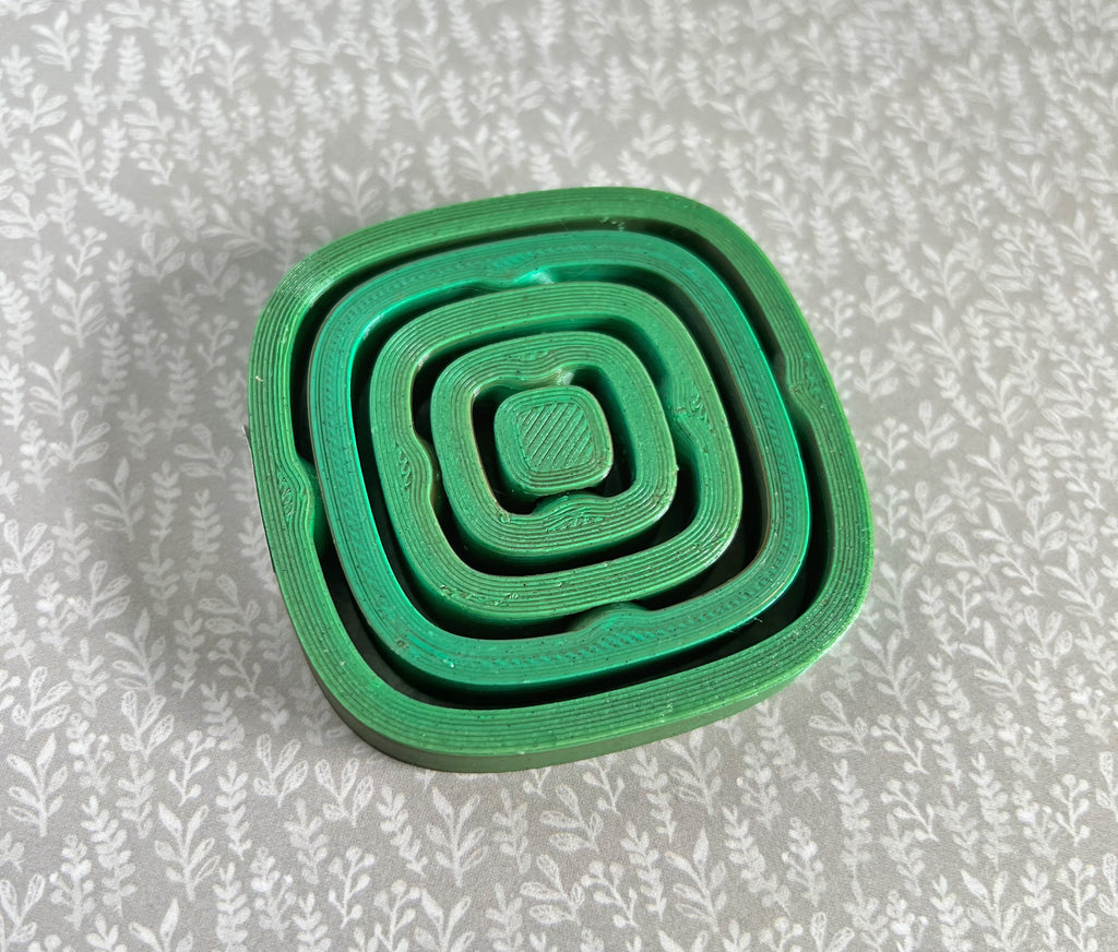 Quiet gyro square handheld 3d printed fidget and stim toy