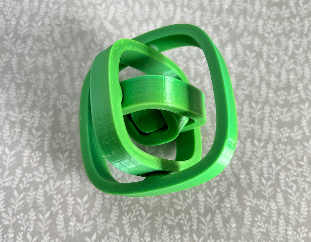 Quiet gyro square handheld 3d printed fidget and stim toy