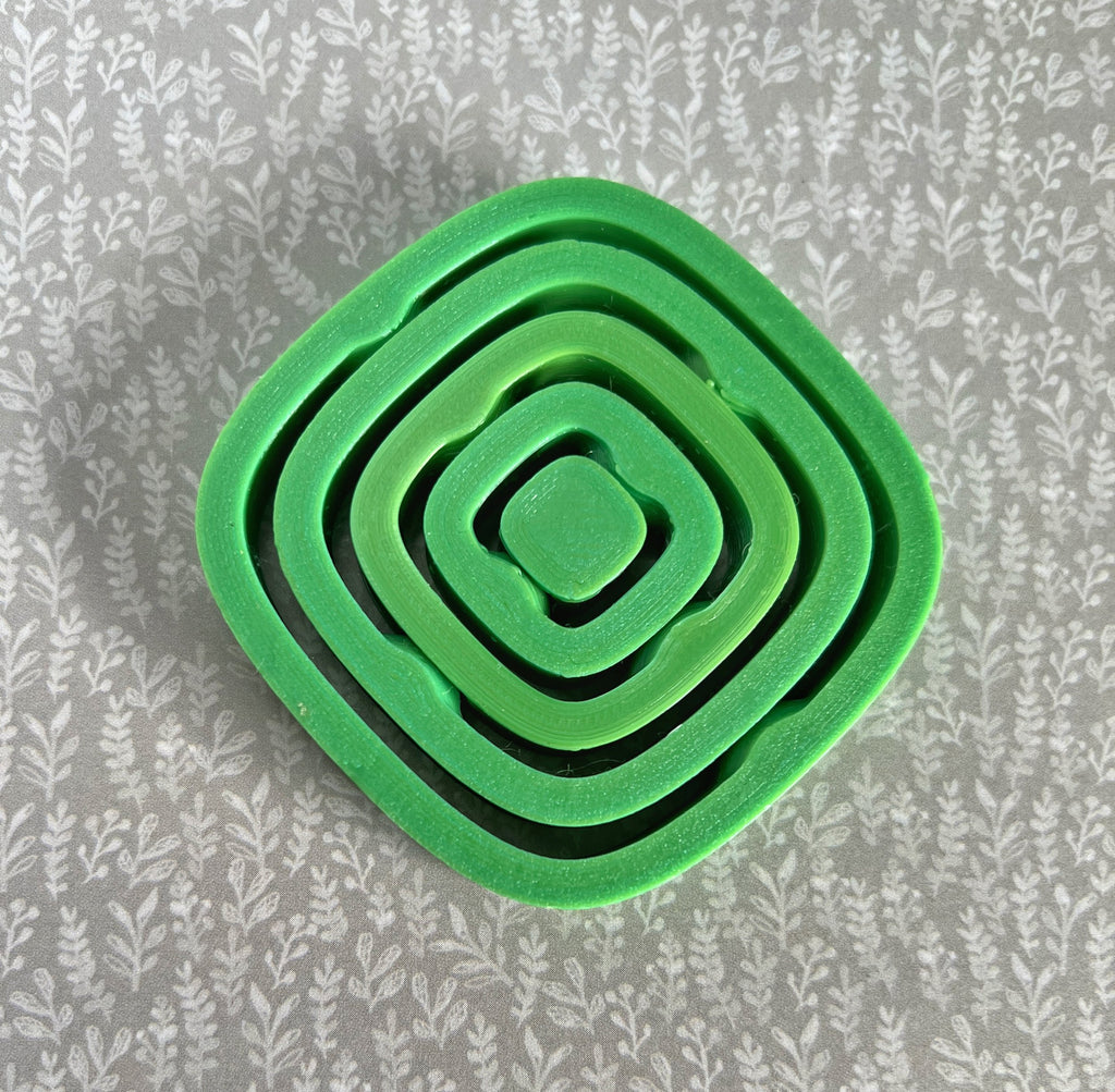 Quiet gyro square handheld 3d printed fidget and stim toy