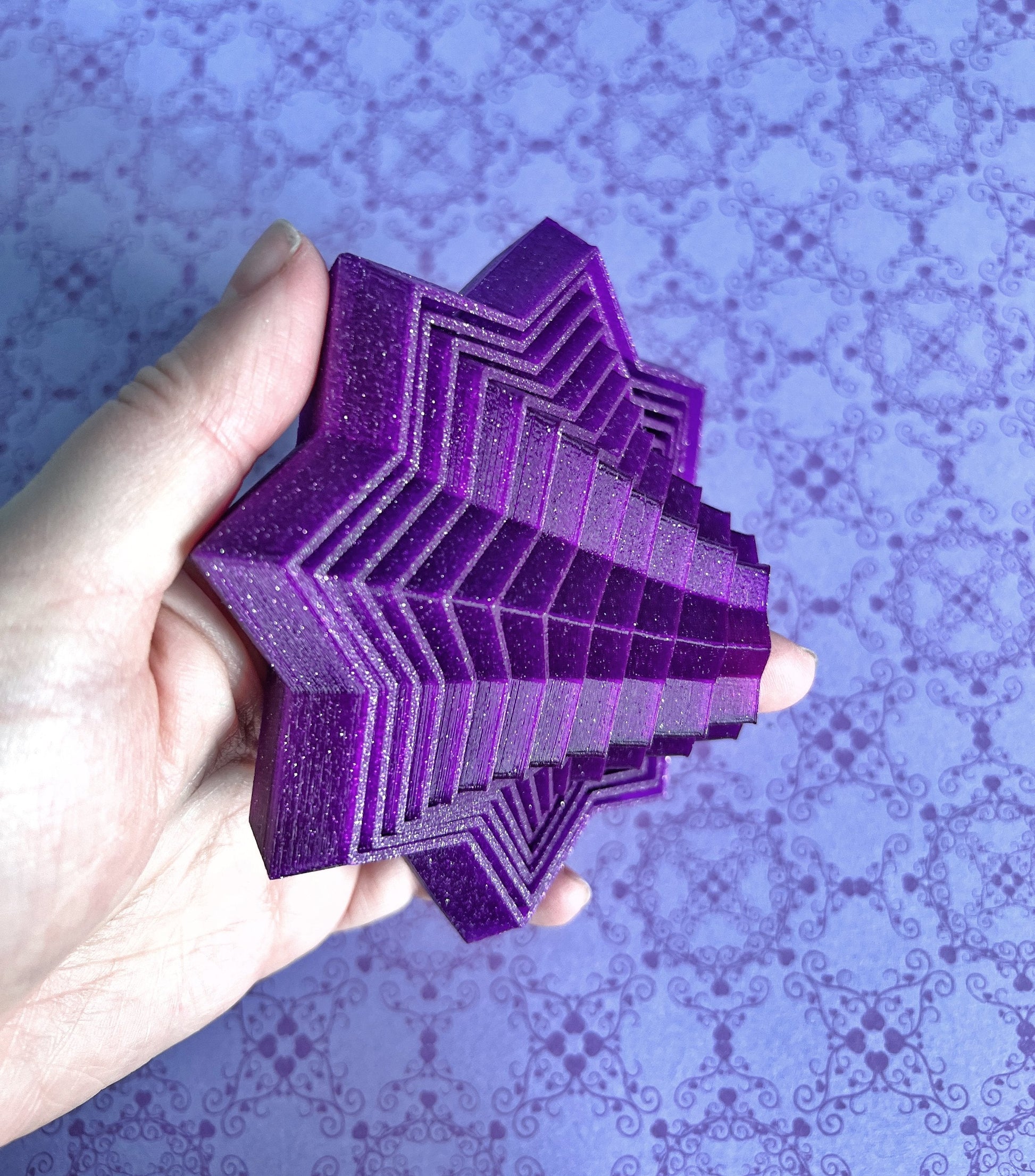 3d printed 8 sided fidget star stim toy