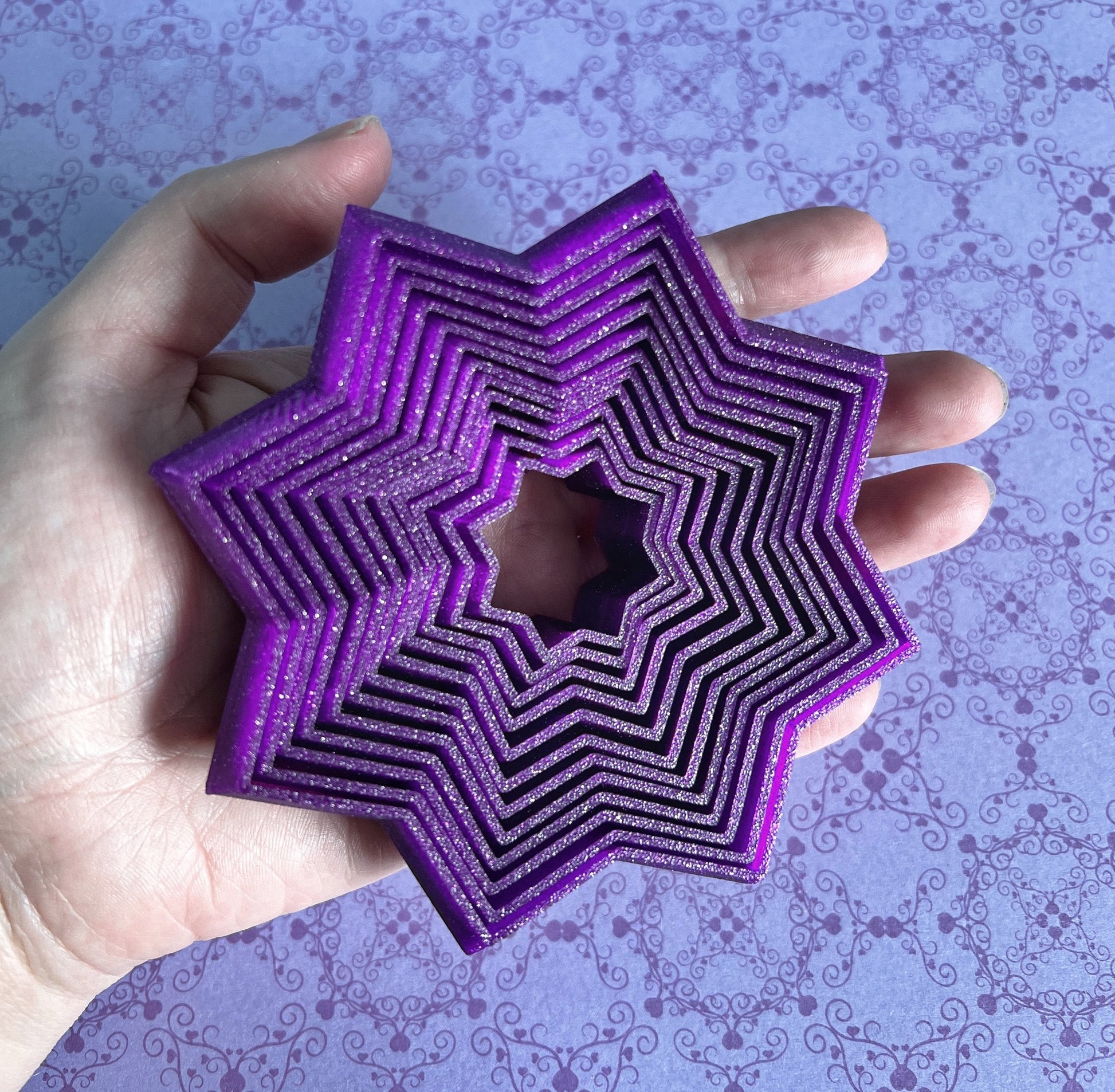 3d printed 8 sided fidget star stim toy