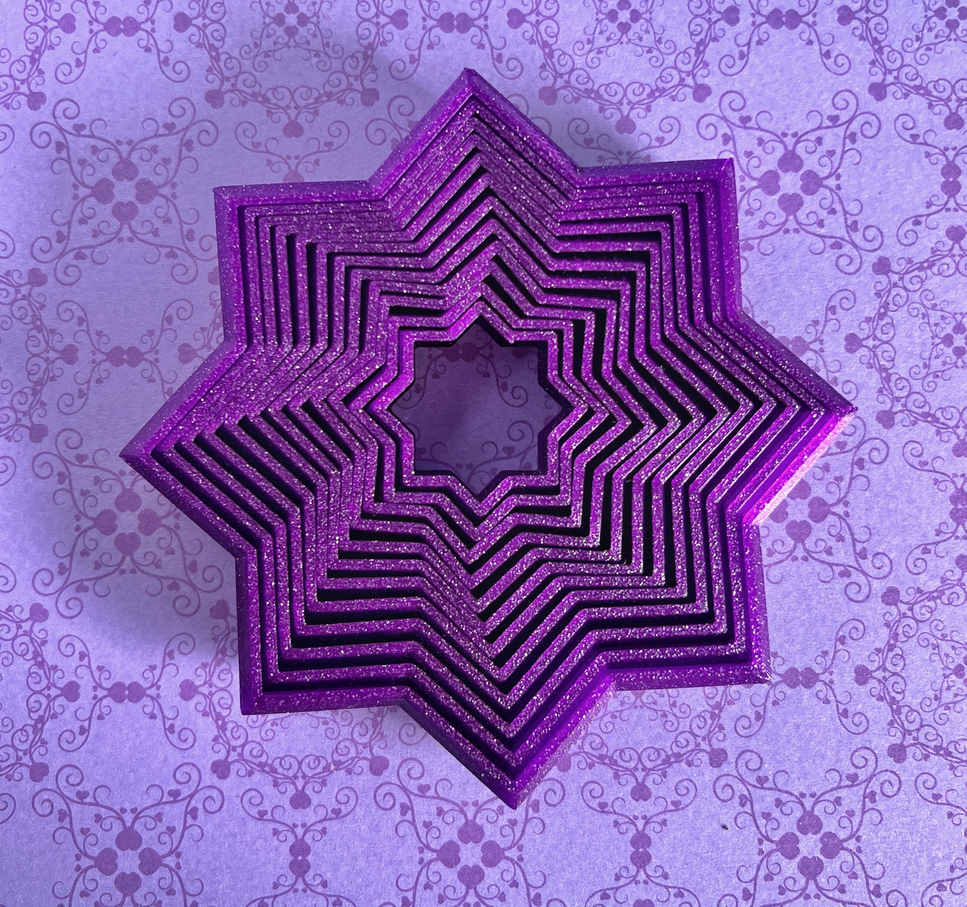 3d printed 8 sided fidget star stim toy