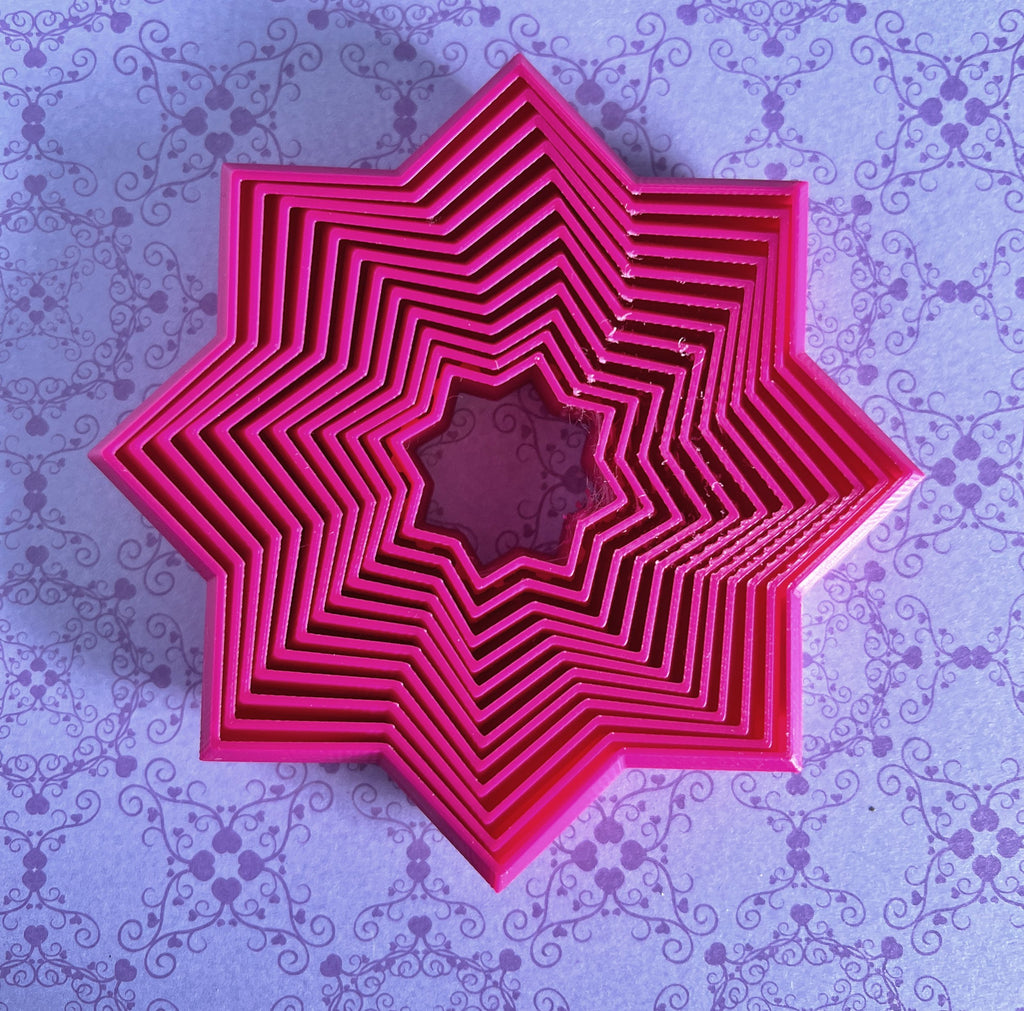3d printed 8 sided fidget star stim toy