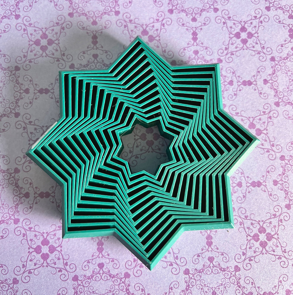 3d printed 8 sided fidget star stim toy