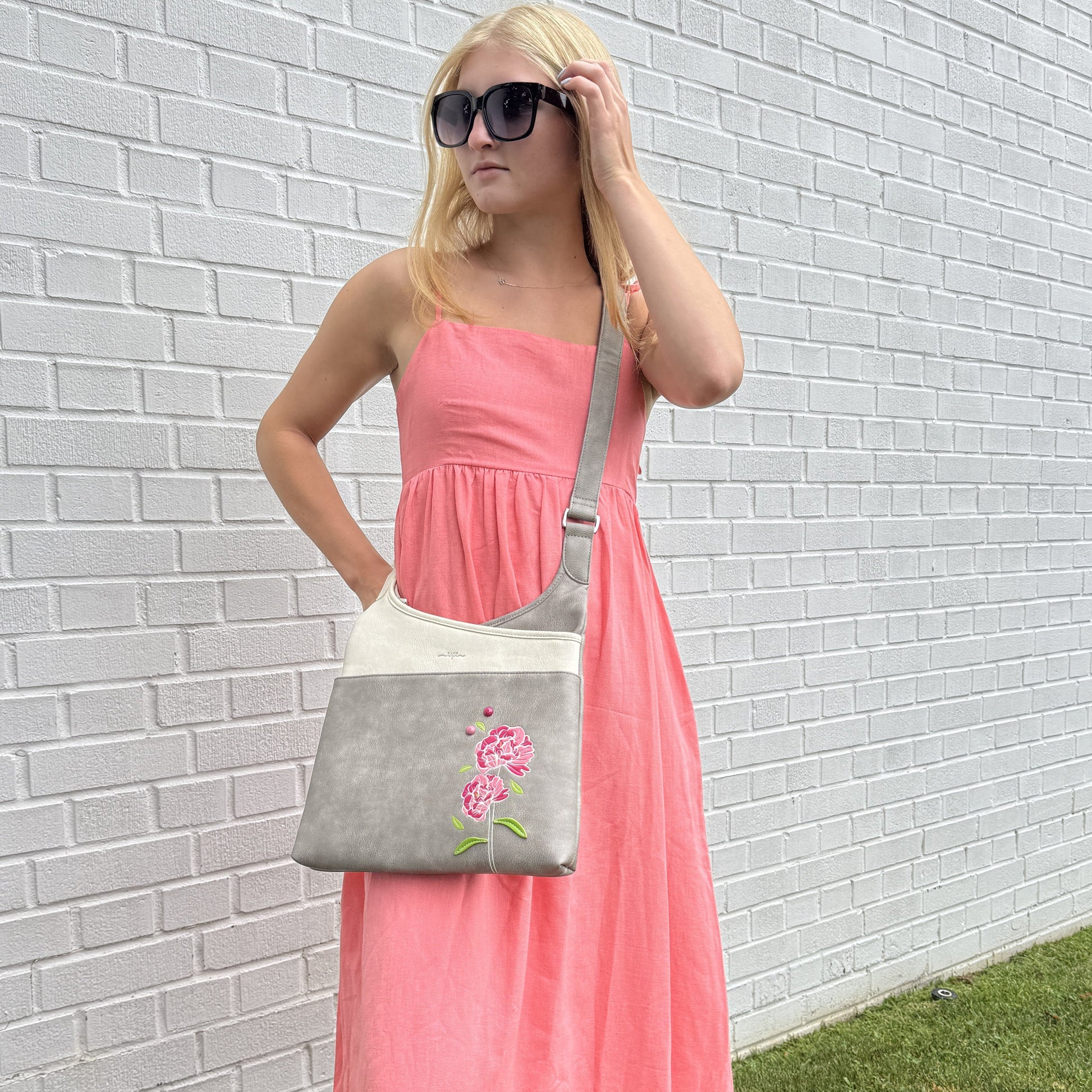 Peony Messenger Bag