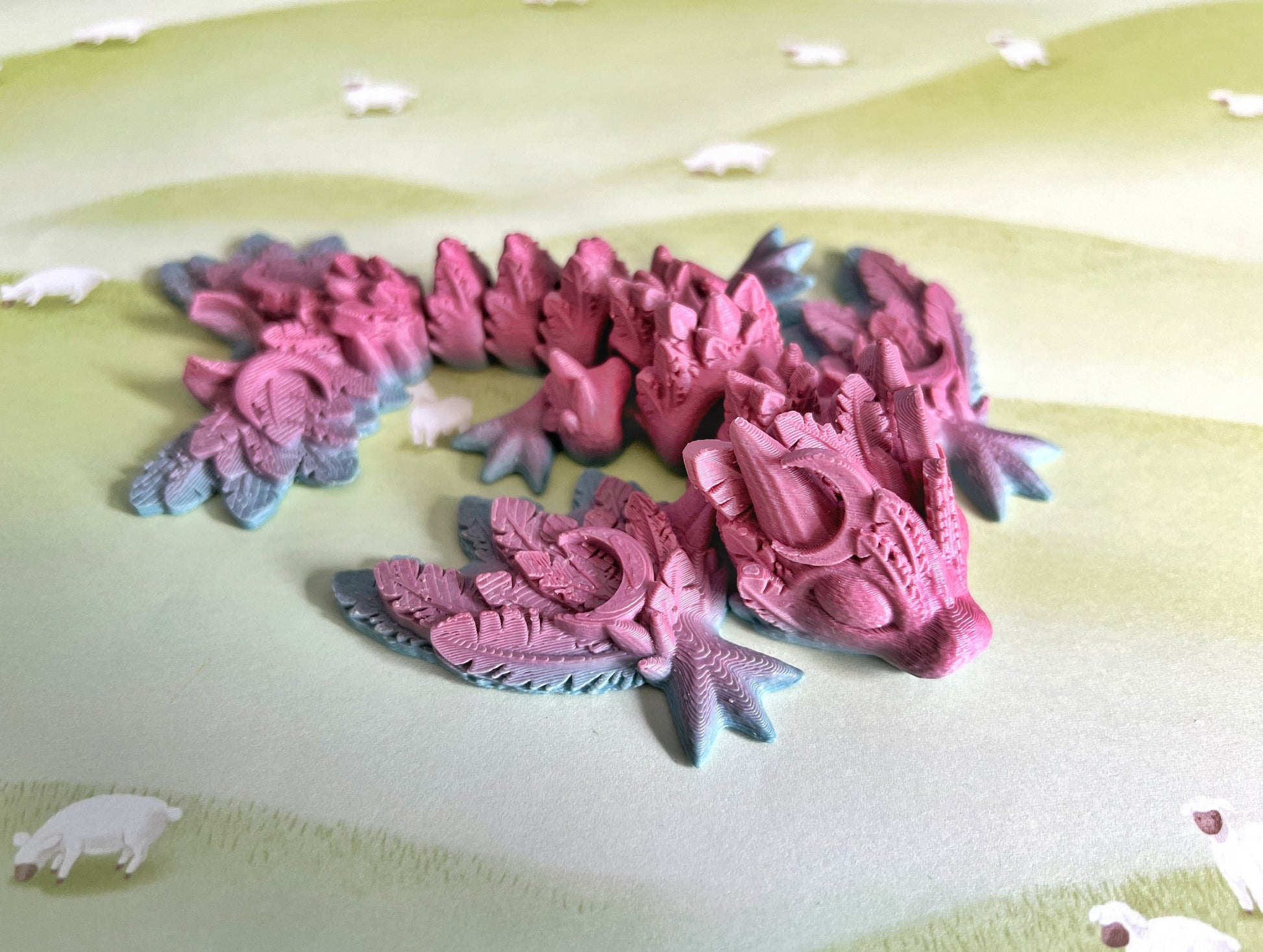 Tiny Lunar Dragon and Wyvern Adult Fidget and Stim toy
