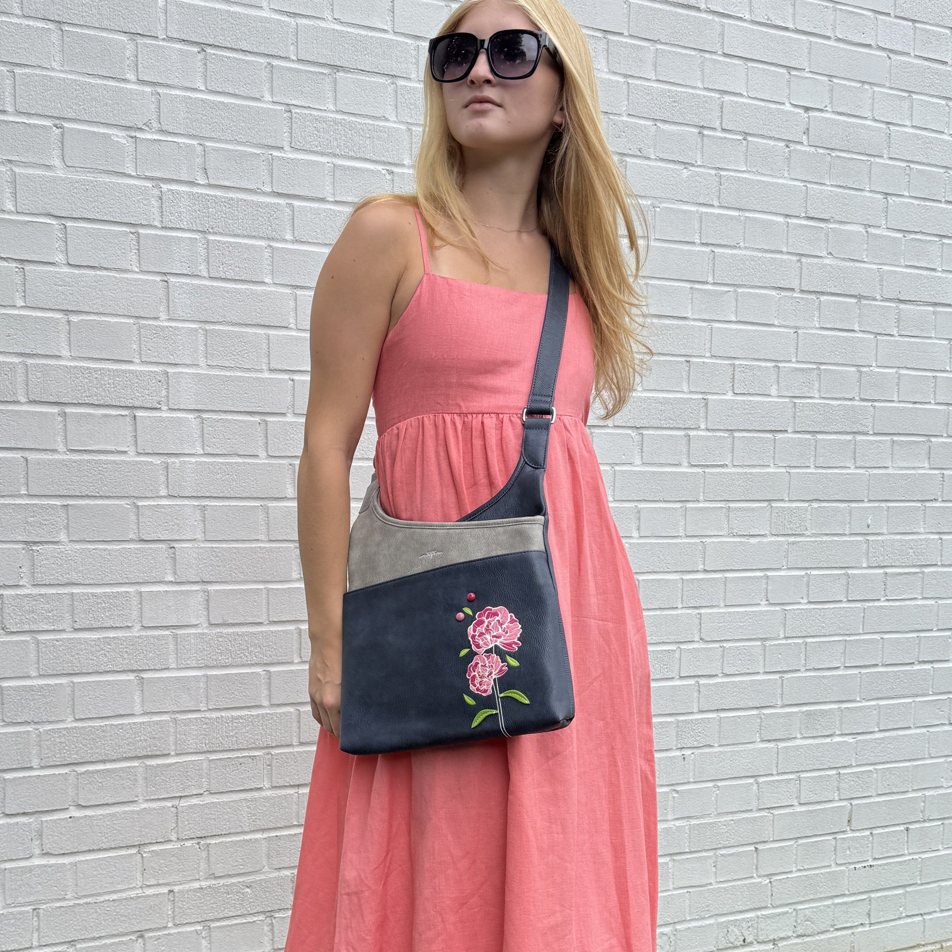 Peony Messenger Bag