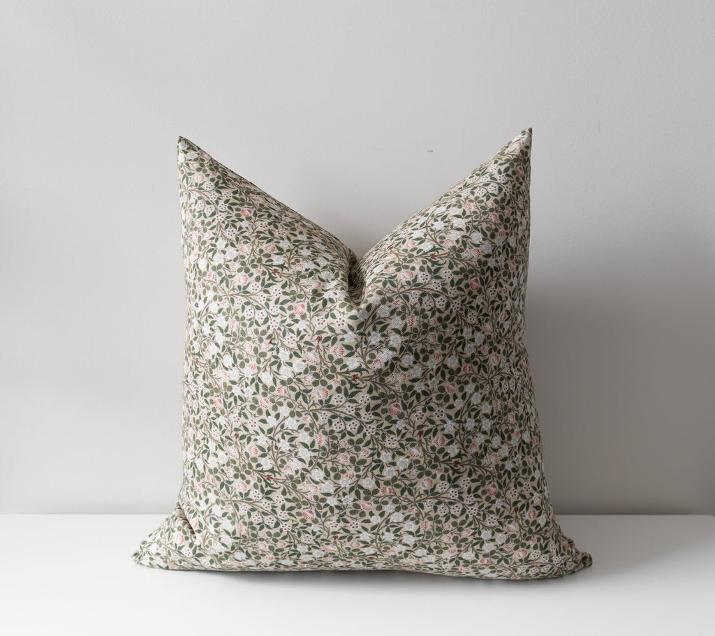 Lily | Neutral Floral Pillow Cover