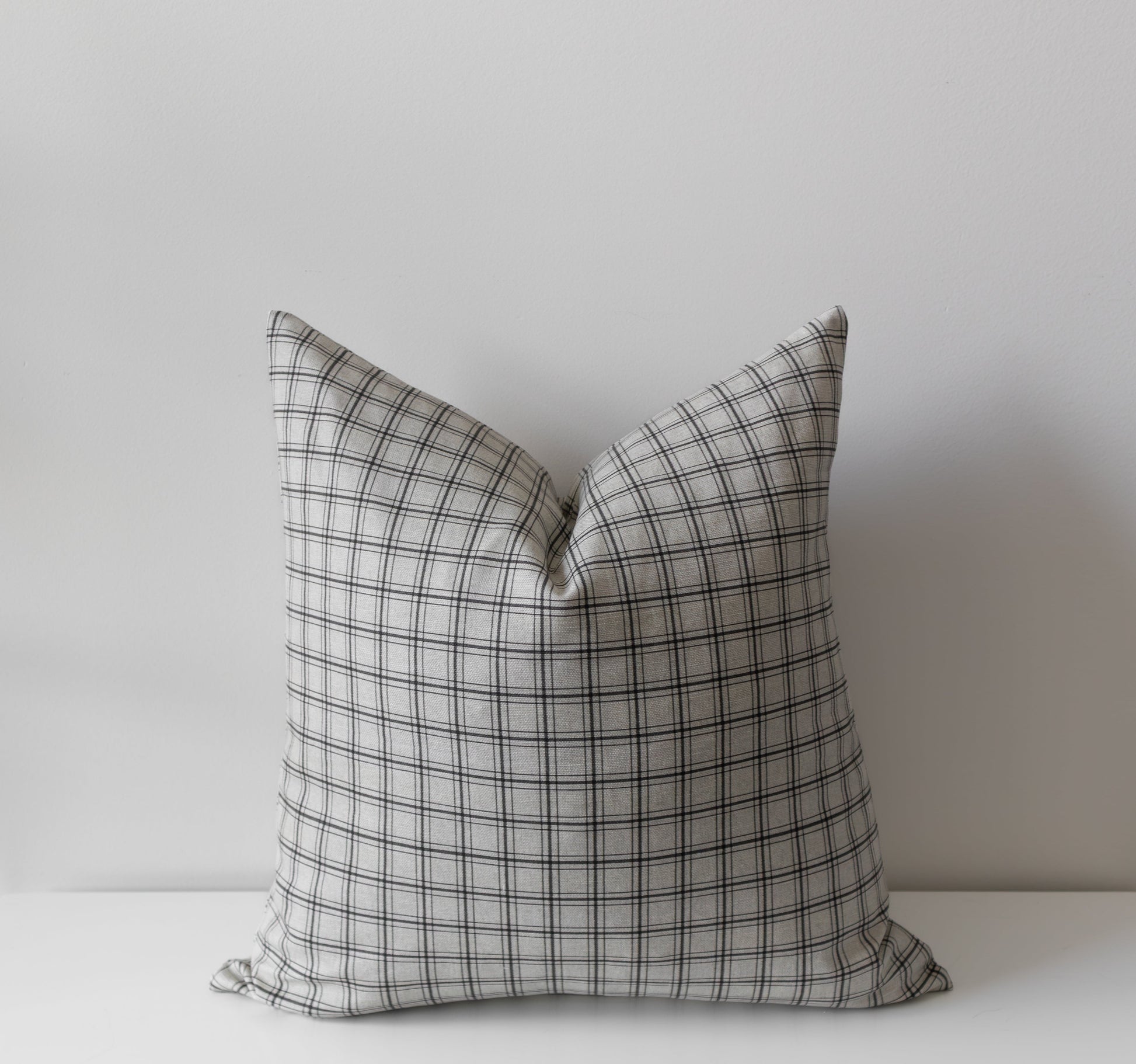 Ronan | Neutral Checkered Pillow Cover