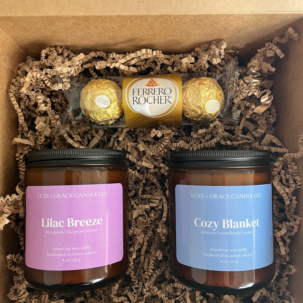 Fête des Mères - Coffret cadeau de bougies en cire de soja