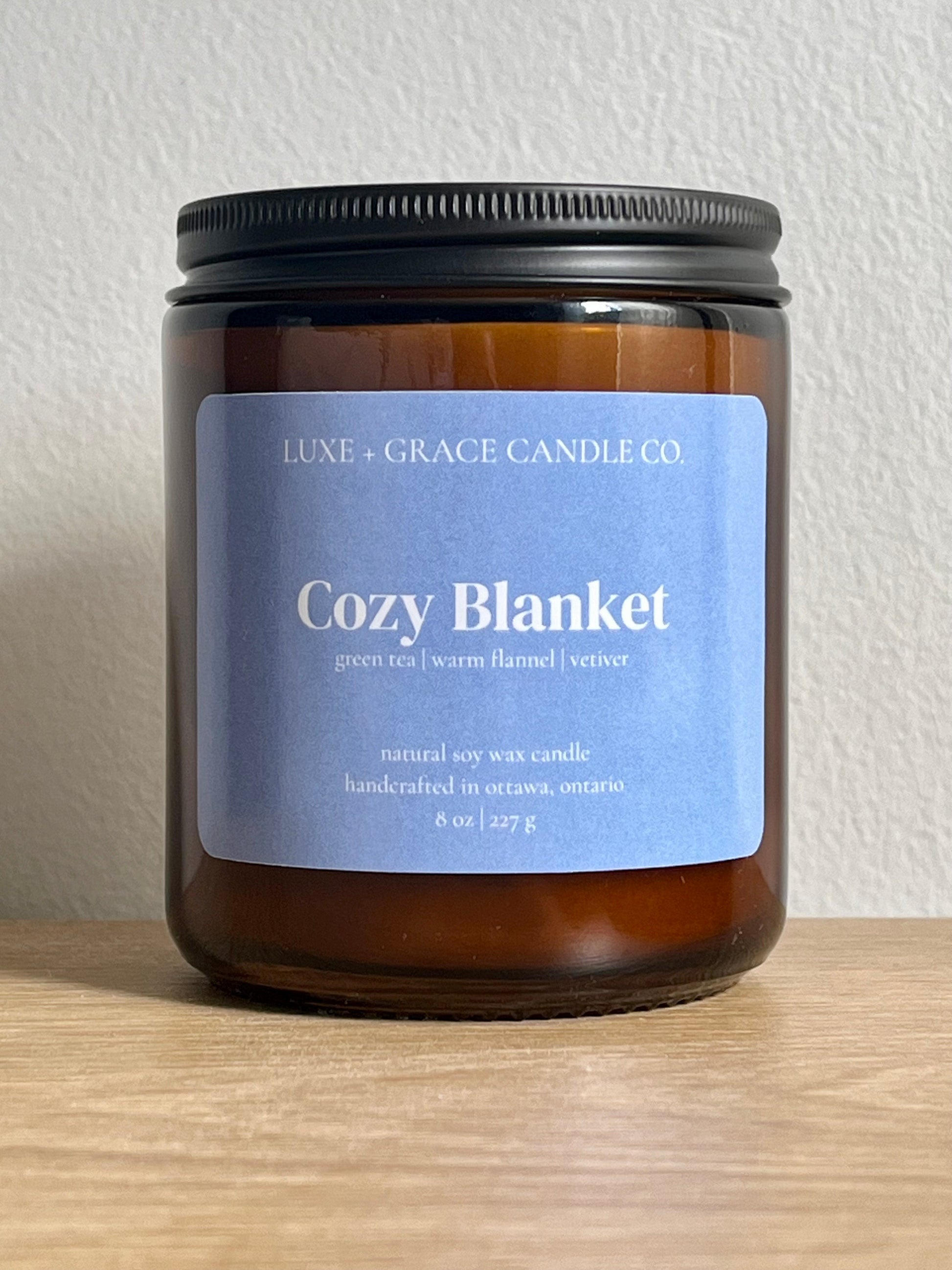 Couverture douillette - Bougie en cire de soja
