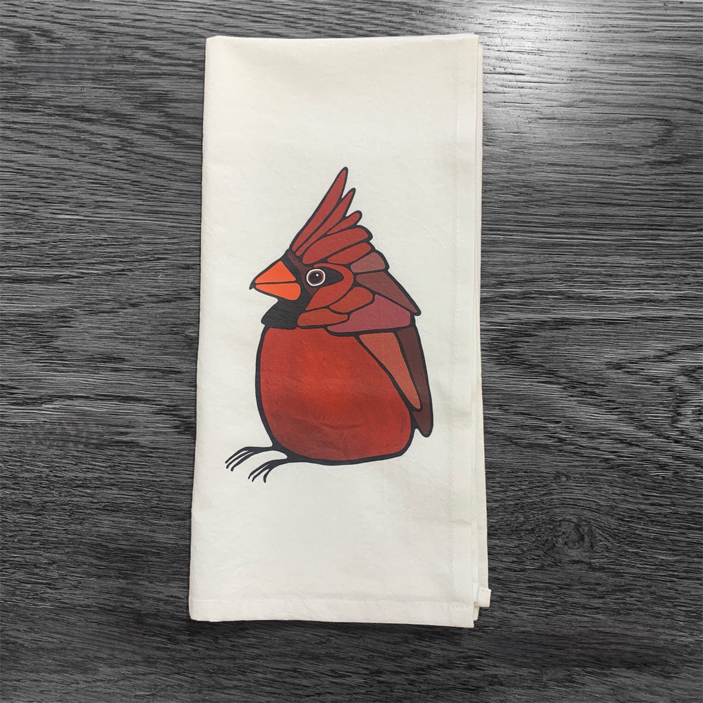 Flour Sack Tea Towel - 100% Organic Cotton - Cardinal